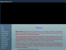 Tablet Screenshot of mapledentaldds.com